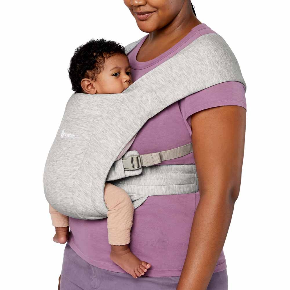 Embrace Newborn Carrier Soft Knit -Soft Grey Bella Baby