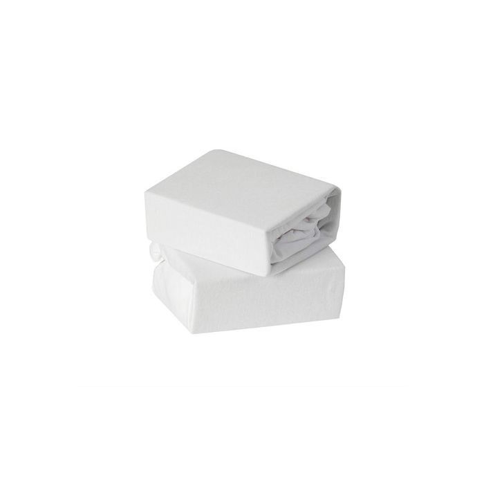 Baby Elegance 2 Pack Fitted Cot Sheets White Bella Baby