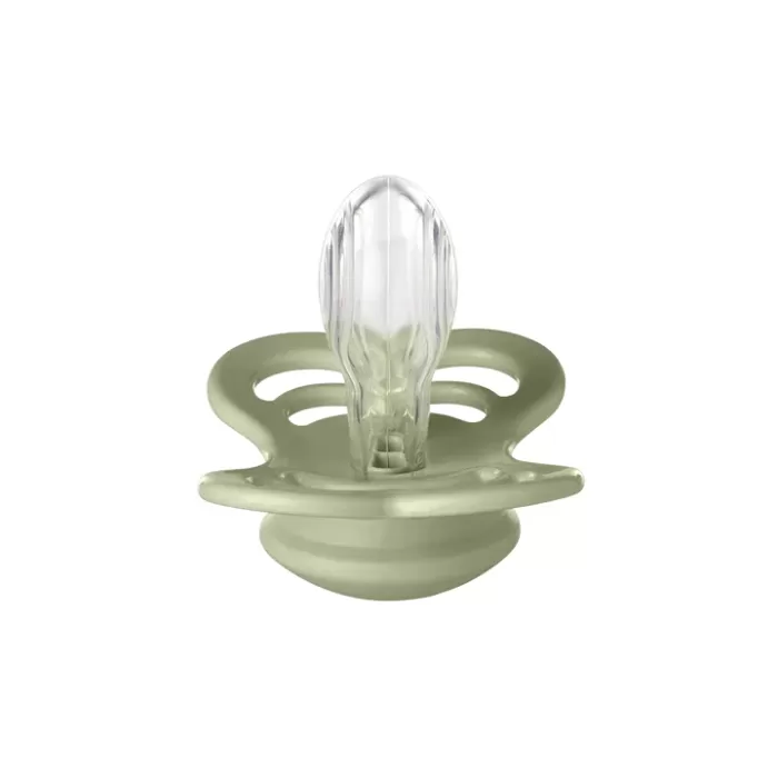 BIBS Supreme Silicone Pacifiers - Ivory/Sage - 2 Pack