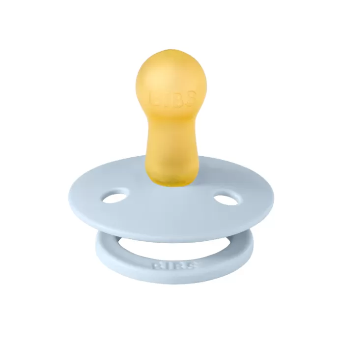 BIBS Colour Latex Pacifiers - Iron/Baby Blue - 2 Pack