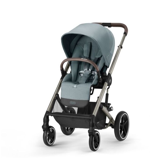 Balios S Lux Pushchair Black Sky Blue Bella Baby