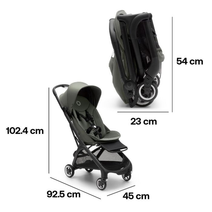 Bugaboo Butterfly Stroller with FREE Transport Bag - Black Forest