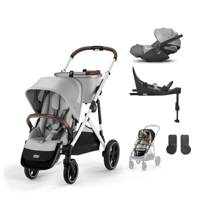 Cybex Gazelle S 2 Stroller – Silver Frame with Lava Grey Seat