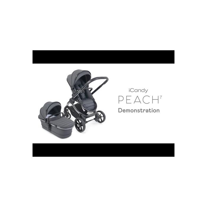 Peach7 Complete Bundle Travel System with Cocoon Car Seat & Base - Black Edition