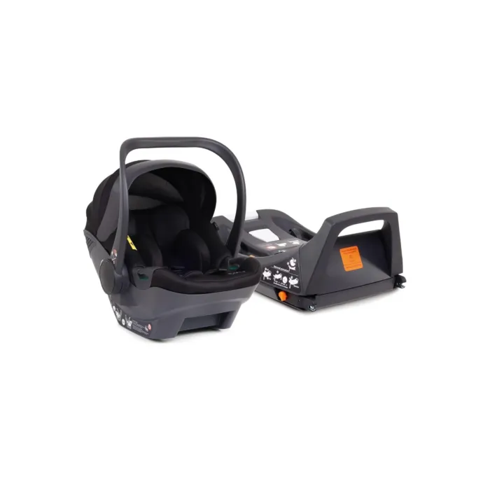 Peach7 Complete Bundle Travel System with Cocoon Car Seat & Base - Black Edition