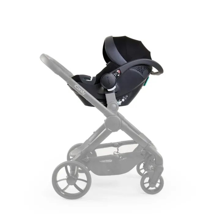 Peach7 Complete Bundle Travel System with Cocoon Car Seat & Base - Black Edition