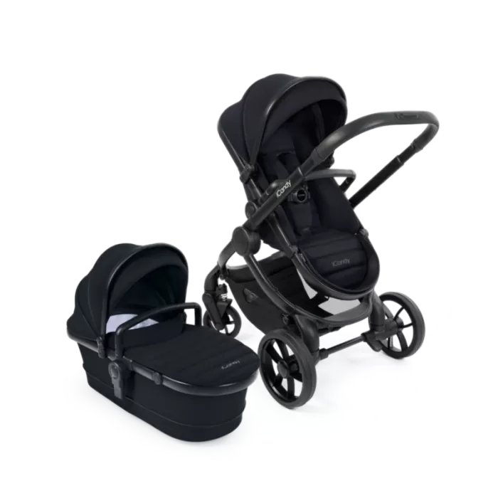 Peach7 Complete Bundle Travel System with Cocoon Car Seat & Base - Black Edition