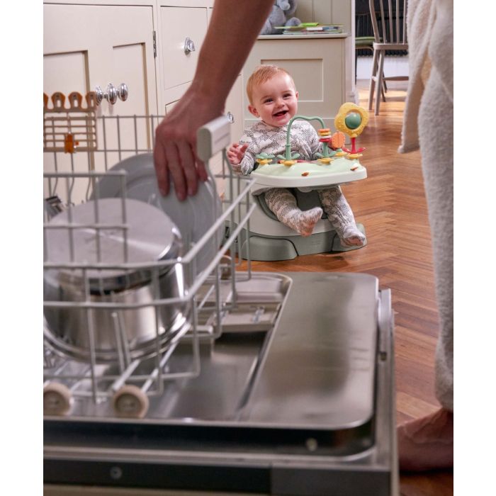 Mamas & Papas Bug 3-in-1 Floor & Booster Seat with Activity Tray - Pebble