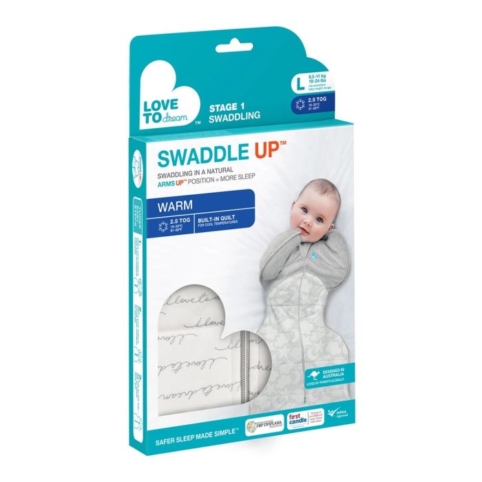 Love To Dream Swaddle Up 2.5tog Medium - White Dreamer 