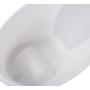 Baby Bath With Plug & Foam Backrest – White/Grey