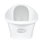 Baby Bath With Plug & Foam Backrest – White/Grey