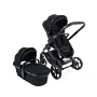 Peach7 Complete Bundle Travel System with Cocoon Car Seat & Base - Black Edition