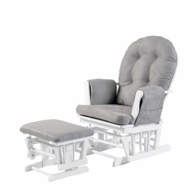 Babylo Brompton Glider Nursing Chair - Grey Suedette