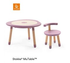 Stokke MuTable & Chair Bundle - Mauve