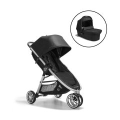 Baby Jogger City Mini2 Single Stroller & Carrycot Bundle - Opulent Black