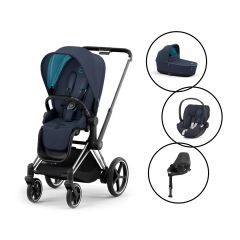 Cybex ePriam Travel System with Cloud Z & Base 2022 - Nautical Blue