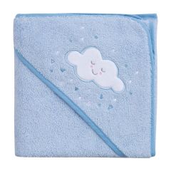 Clevamama Bamboo Apron Baby Bath Towel - Blue