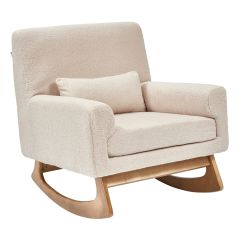 Serena Rocking/Feeding Chair - Biscuit Boucle/Oak