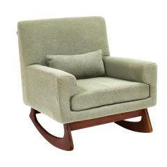 Serena Rocking/Feeding Chair - Sage Boucle/Walnut