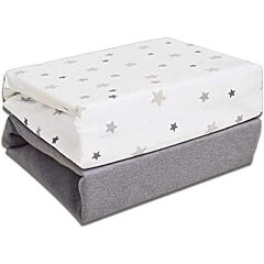 Cuddles Fitted Crib Sheets 2pk - Magical Stars 