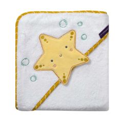 Clevamama Bamboo Apron Baby Bath Towel - Star