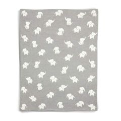 Mamas & Papas Welcome To The World Knitted Blanket Elephant - Grey