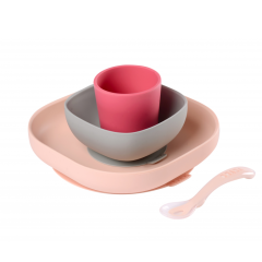 Beaba Silicone Meal Set 4 Pack  - Pink
