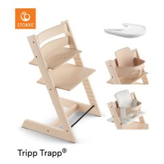 Tripp Trapp 6+months Chair, Cushion & Tray Package with Free Baby Set