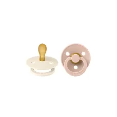 BIBS Latex Symmetrical Pacifiers - Ivory/Blush - 2 Pack
