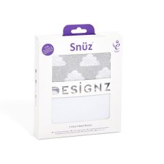 Snuz Crib 2pk Fitted Sheets – Cloud Nine