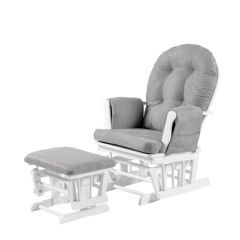 Babylo Brompton Glider Nursing Chair - Grey Suedette