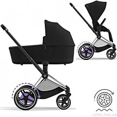 Ex Display Cybex e-Priam Pushchair & Cot Bundle - Black 