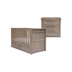 Mamas & Papas Franklin Grey 2 Piece Cotbed Set