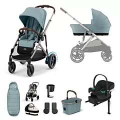 Cybex e-Gazelle Complete Travel System with Aton B Car Seat and Base