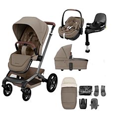  Fame 9 Piece Complete Travel System with Pebble PRO2 Car Seat & Base - Twillic Truffle