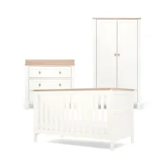 Wedmore 3 Piece Cotbed Range - White/Natural