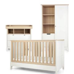 Harwell 3 - Piece Cot Bed Range - White/Oak 