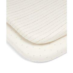 Mamas & Papas Lua Bedside Crib Sheets (2 Pack) - Oatmeal