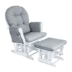 Babylo Milan Nursing Chair And Footstool White