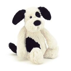 Bashful Puppy Black & Cream Medium