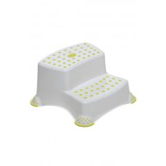 Double Step Stool - White/Lime
