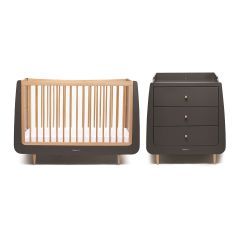 SnuzKot Skandi 2 Piece Nursery Furniture Set Slate