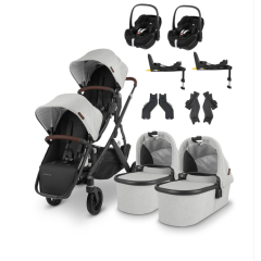 Vista V2 Twin Travel System With 2x Maxi Cosi Pebble PRO 360 Car Seats & Bases