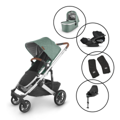 Uppababy Cruz V2 Travel System with Cybex Cloud T Car Seat & Base