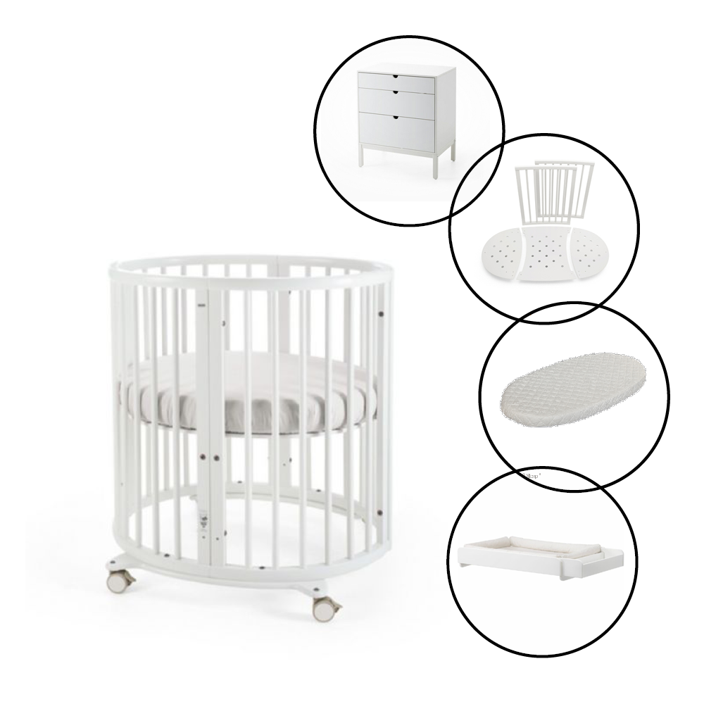 Stokke Sleepi Mini Complete Nursery, Stokke Round Mini Crib