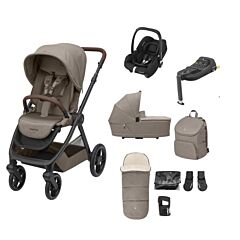 Oxford+ 9 Piece Bundle with Cabriofix i-Size Car Seat & Base - Truffle 