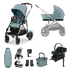 Cybex e-Gazelle Complete Travel System with Aton B Car Seat and Base
